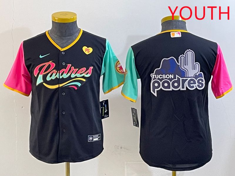 Youth San Diego Padres Blank Black City Edition Game 2025 Nike MLB Jersey style 9